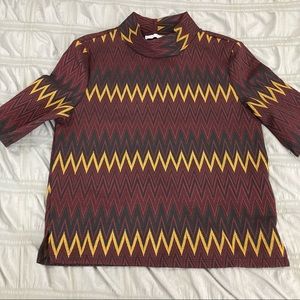Zara Tribal Print Top Size M